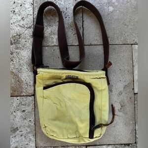 Duluth Trading Co Yellow Canvas Women’s Cross Body Outdoors Hiking Purse